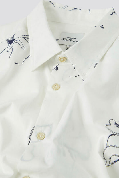 Ben Sherman S/S Linear Floral Shirt 002