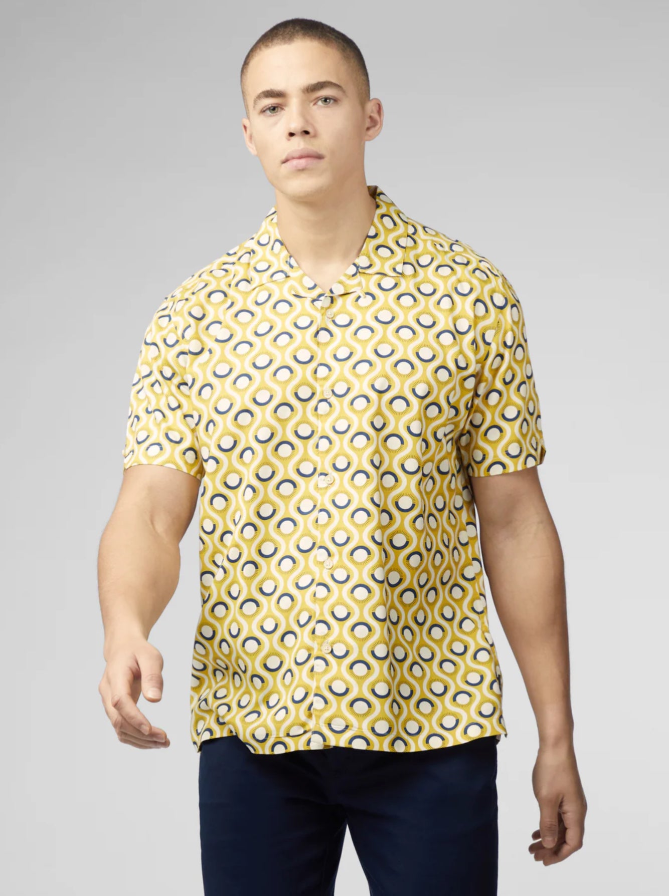Ben Sherman Retro Geo Print S/S Shirt 658 461