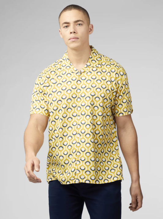 Ben Sherman Retro Geo Print S/S Shirt 658 461