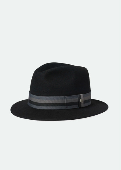 Brixton Roma Fedora Black/Grey Charcoal
