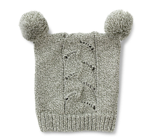 D)Lux Cubby Pom Pom Baby Hat