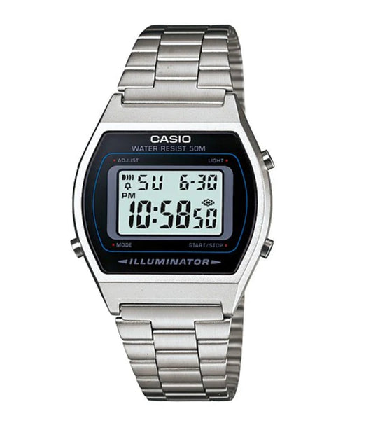 Casio Digital Alarm LED Wrist Watch Stainless Steel B640WD-1AVDF 3294