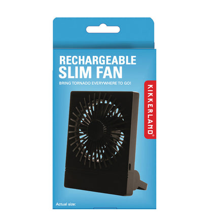 Kikkerland Rechargeable Slim Fan