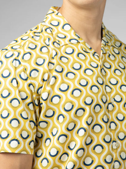 Ben Sherman Retro Geo Print S/S Shirt 658 461