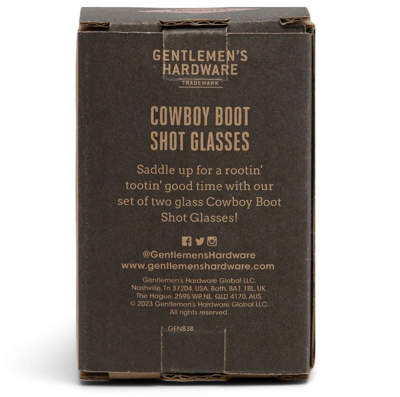 Gentlemen’s Hardware Cowboy Boot Shot Glasses