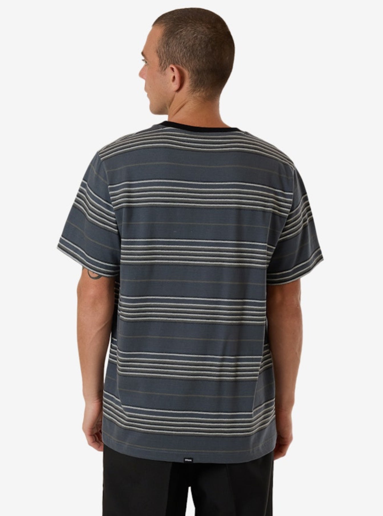Thrills Heavy Times Stripe Merch Fit Tee Light Petrol