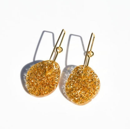 Hagen & Co Luna Earring Gold Glitter