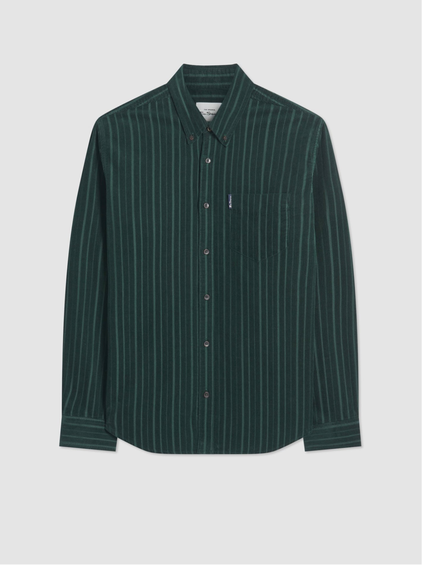 Ben Sherman Cord L/S Shirt Dark Green 067