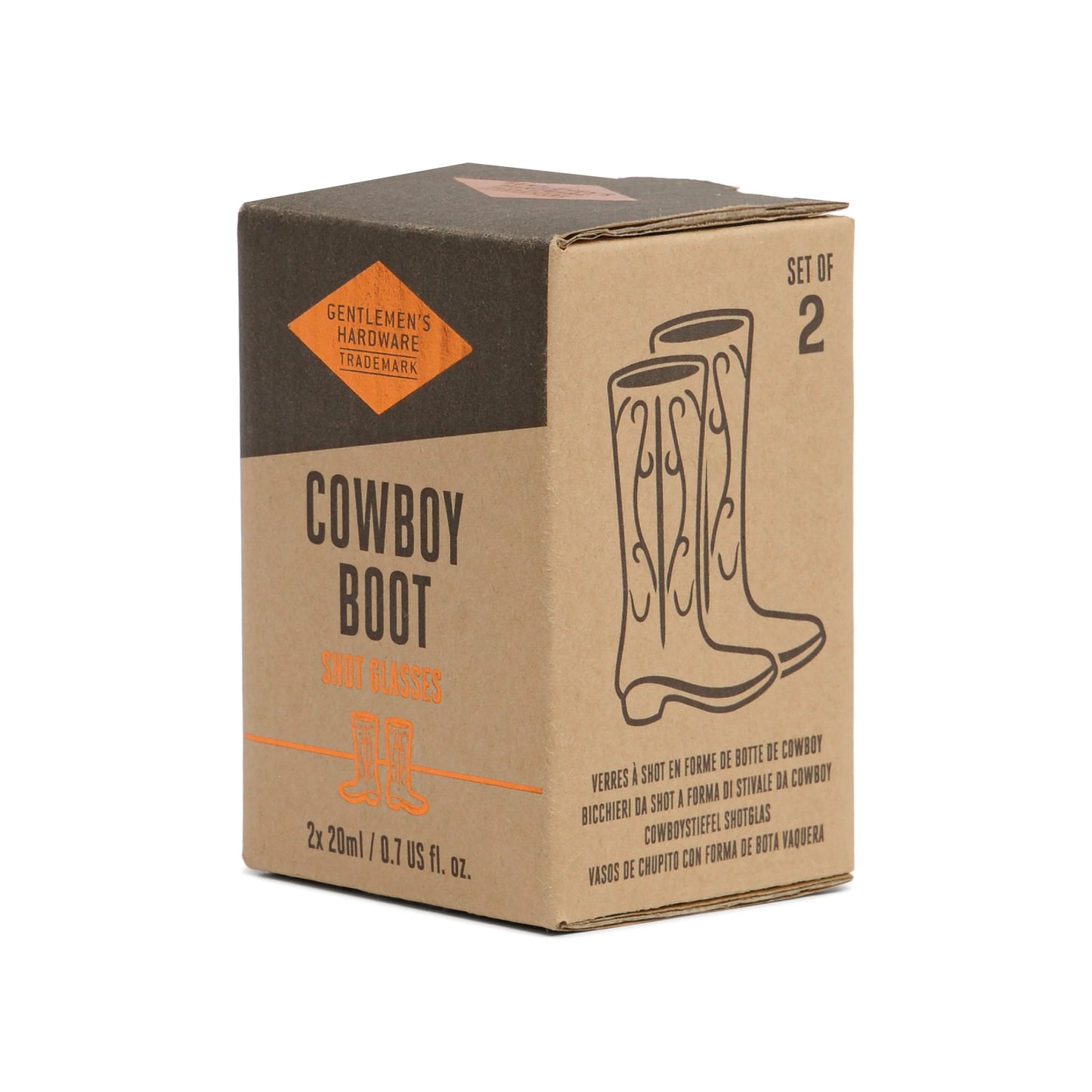 Gentlemen’s Hardware Cowboy Boot Shot Glasses