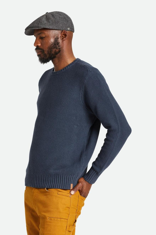 Brixton Jacques Waffle Knit Sweater Ombre Blue