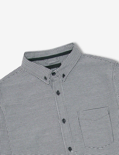Mr Simple Oxford Check L/S Shirt Navy Gingham