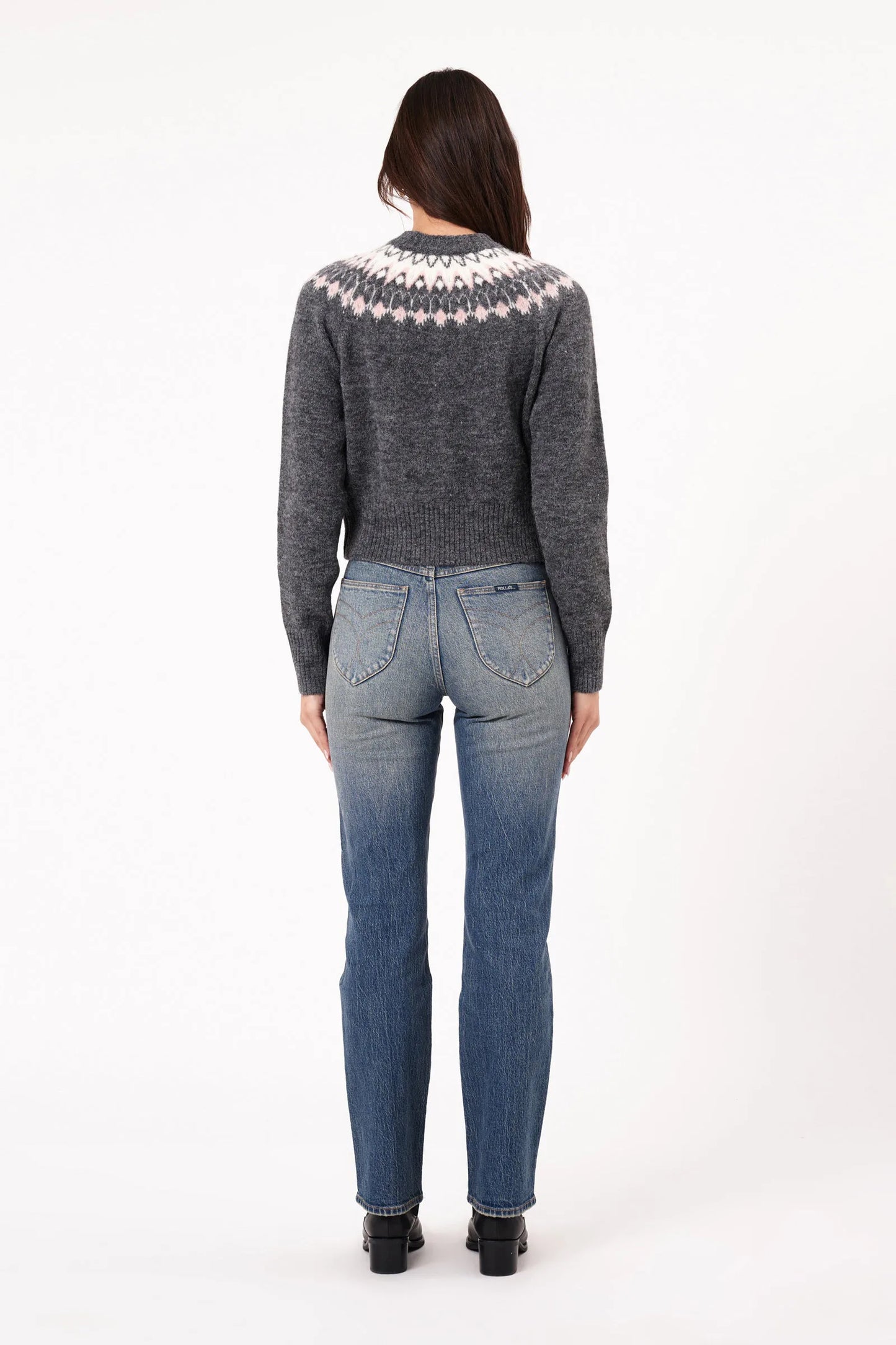 Rolla’s Fair Isle Knit Sweater Vintage Black