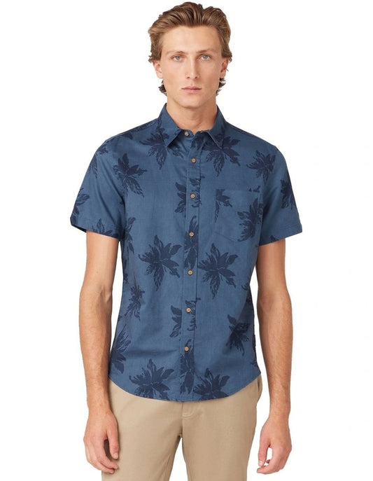 Ben Sherman Exploded Flower S/S Shirt Navy 170