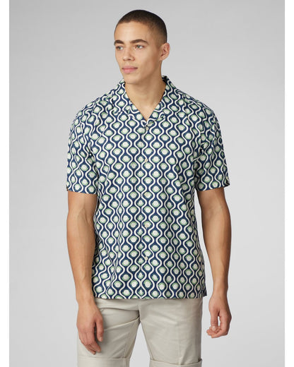 Ben Sherman Retro Geo Print S/S Shirt 658 461