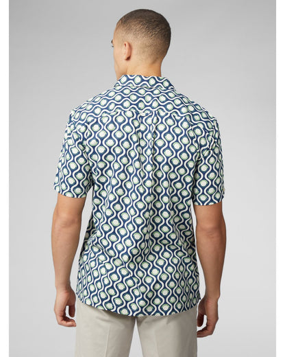 Ben Sherman Retro Geo Print S/S Shirt 658 461