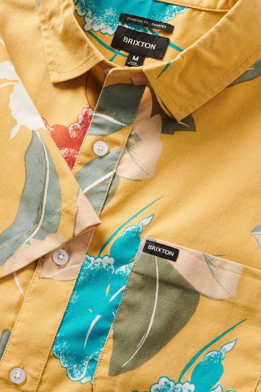 Brixton Charter Print S/S Shirt Sunset Passion