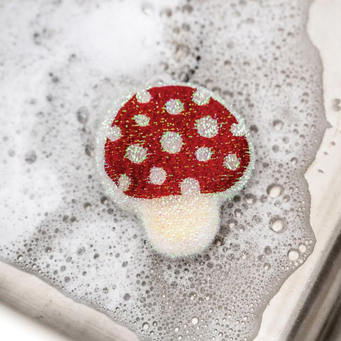 Kikkerland Mushroom Scrub Sponges (Set of 2)