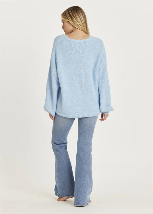 Amuse Society Kingston Sweater Pool Blue