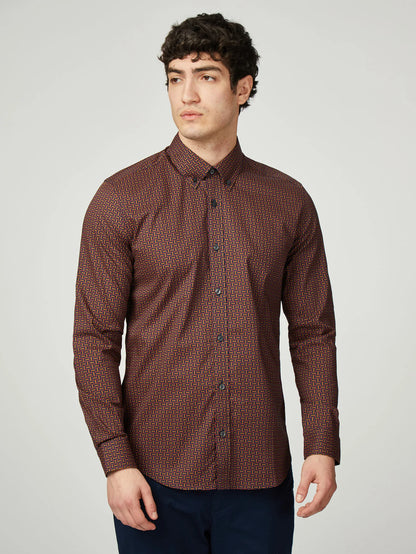 Ben Sherman Split Spot Print Shirt 055 350