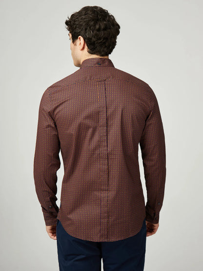 Ben Sherman Split Spot Print Shirt 055 350