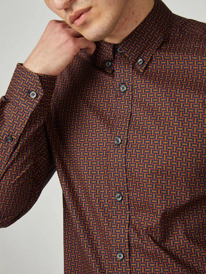 Ben Sherman Split Spot Print Shirt 055 350