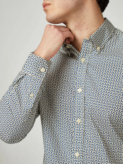 Ben Sherman Split Spot Print Shirt 055 350