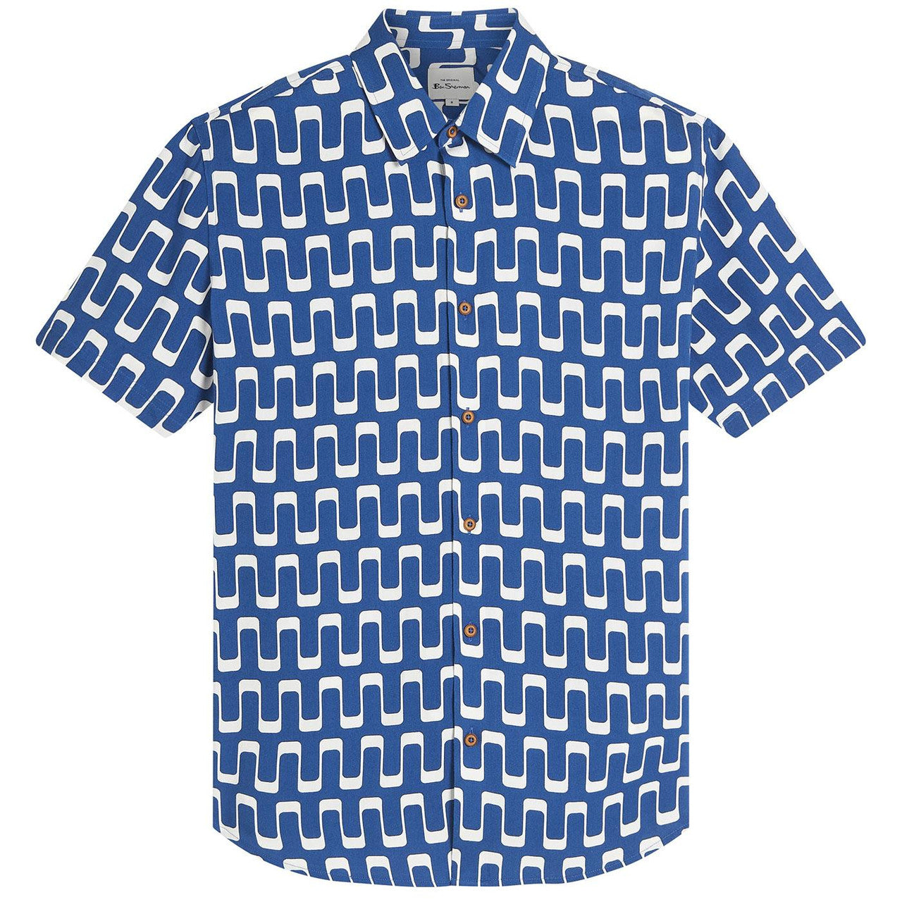 Ben Sherman B1012483 Jazz Print Shirt Blue