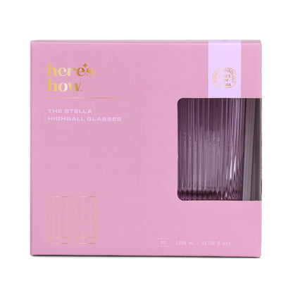 Here’s How The Stella Highball Glass Lilac (Set of 2)