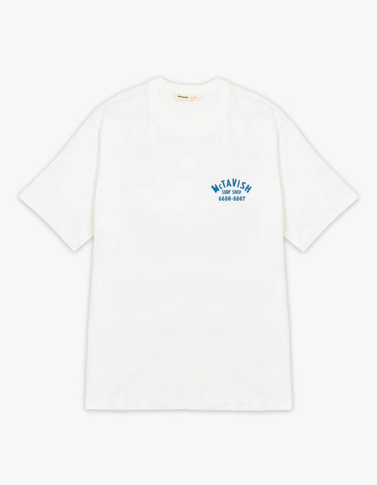 McTavish Byron Bay Surf Shop Tee White