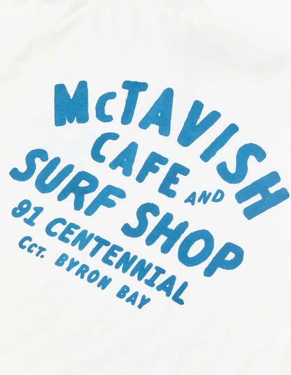McTavish Byron Bay Surf Shop Tee White