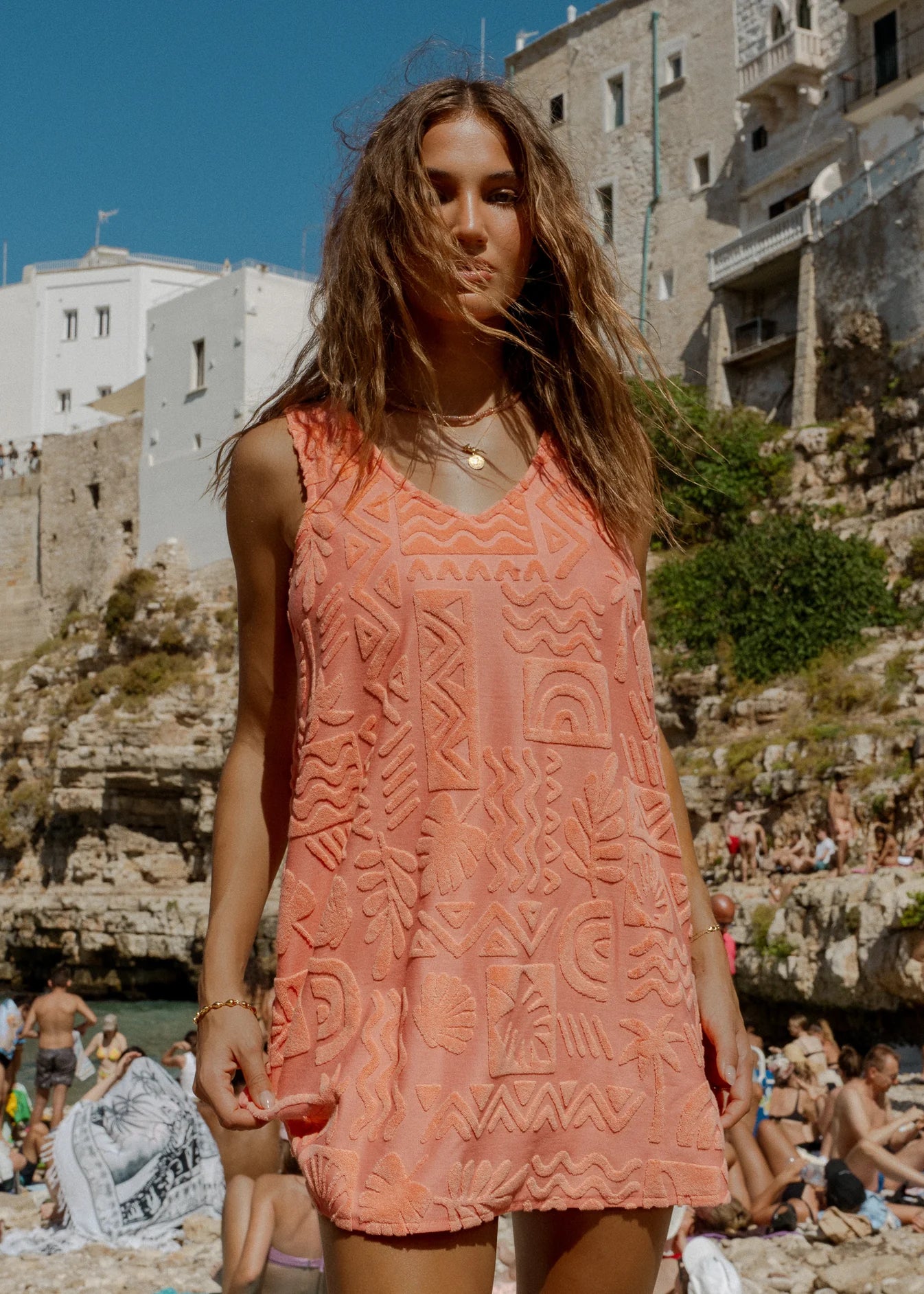 Poolside Paradiso Mai Tai V Tunic Towelling Dress