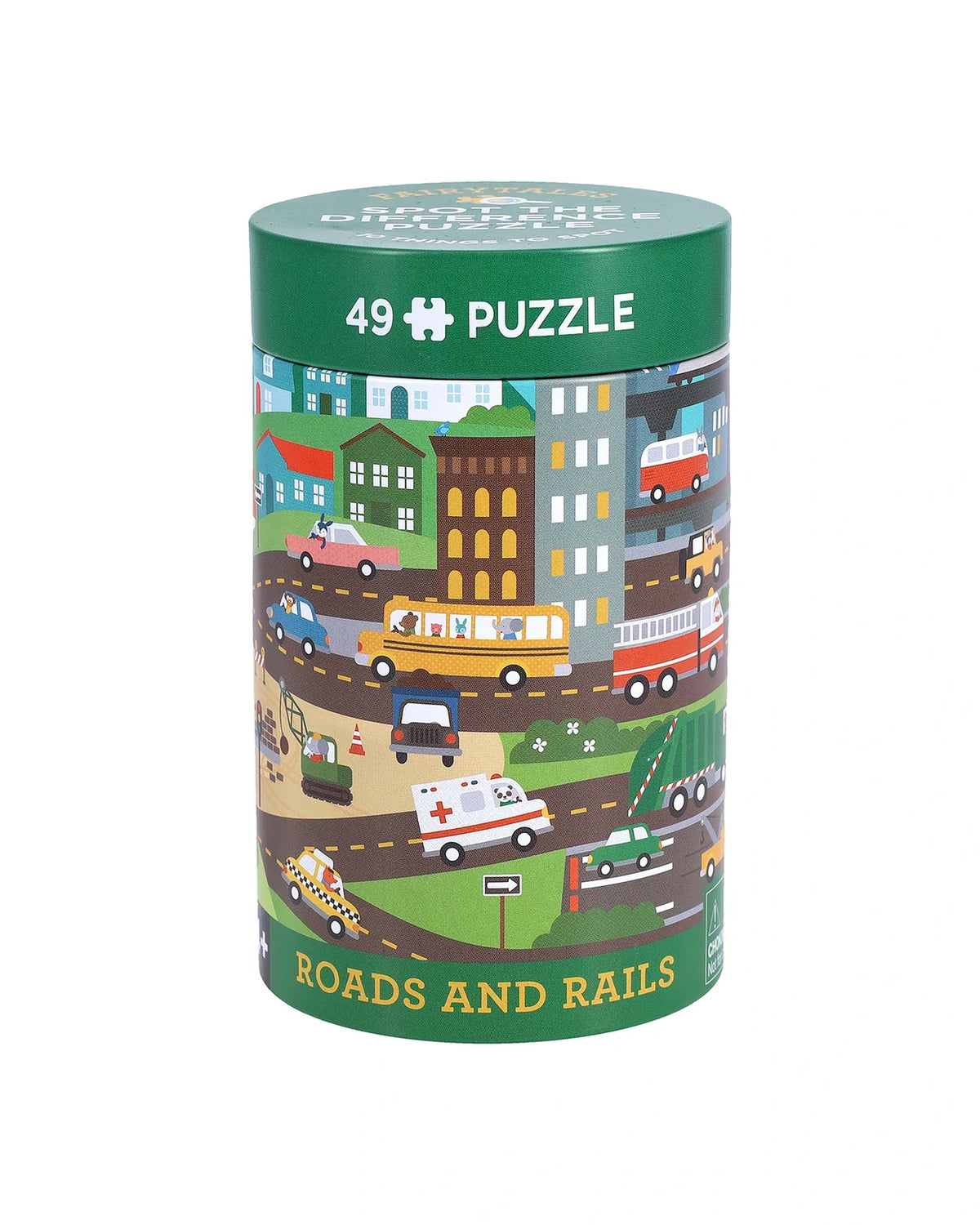 Spot the Difference Roads and Rails Puzzle