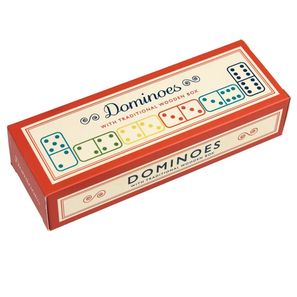 Wooden Box of Dominoes