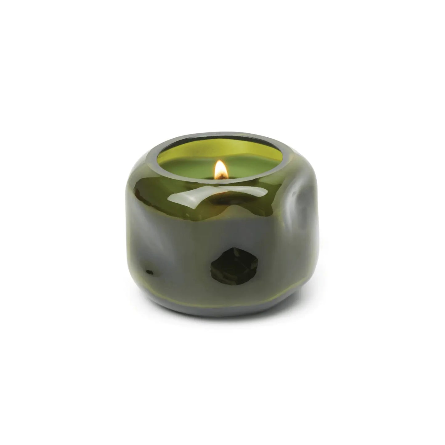 Basalt Organic Shape Tinted Glass Candle (5oz)