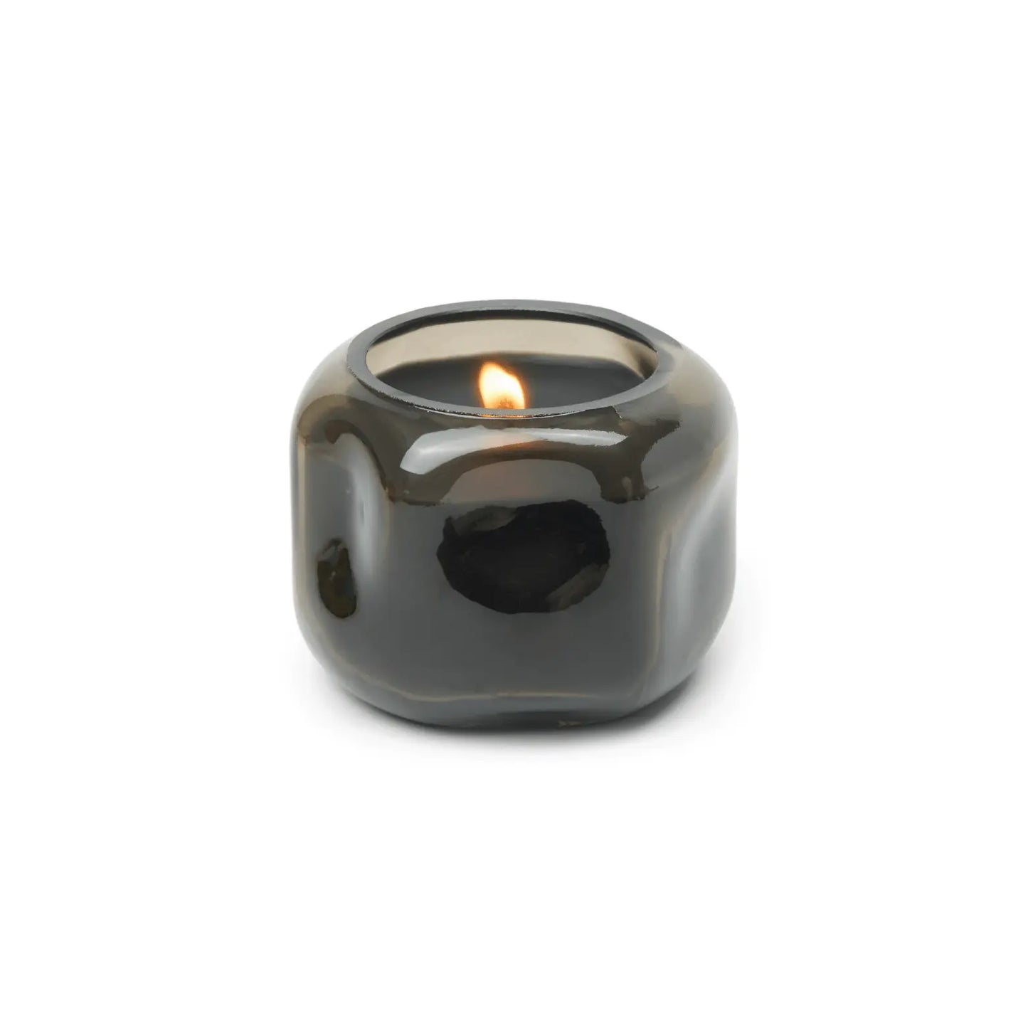 Basalt Organic Shape Tinted Glass Candle (5oz)