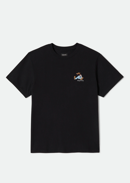 Brixton Stride H/W Tee Black Classic Wash
