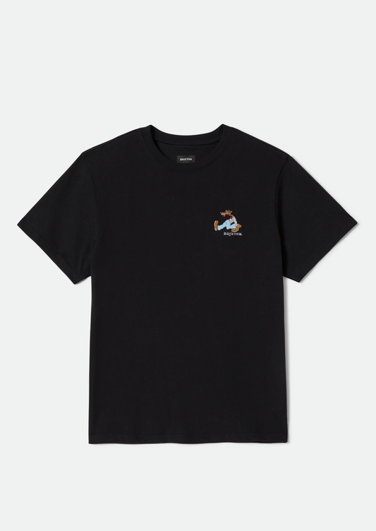 Brixton Stride H/W Tee Black Classic Wash