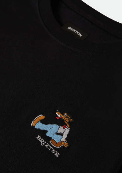 Brixton Stride H/W Tee Black Classic Wash