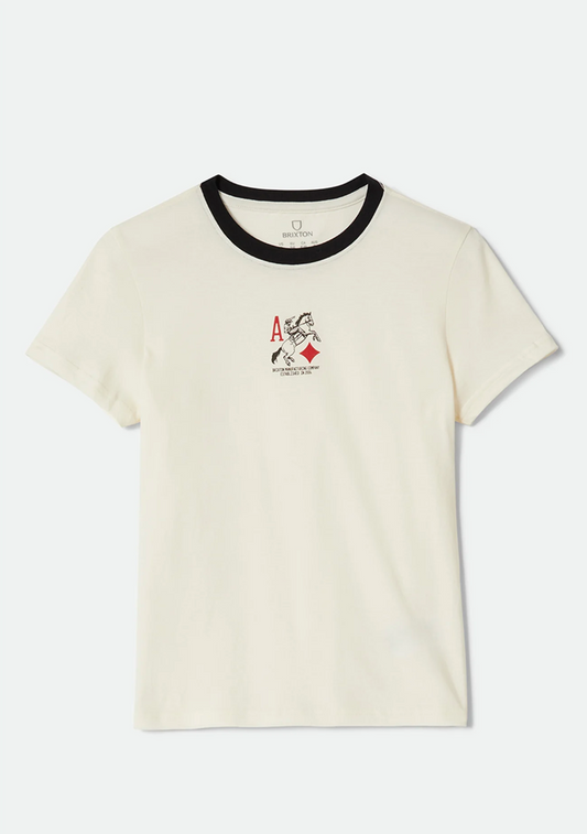 Brixton Aces S/S Fitted Tee Off White/Black