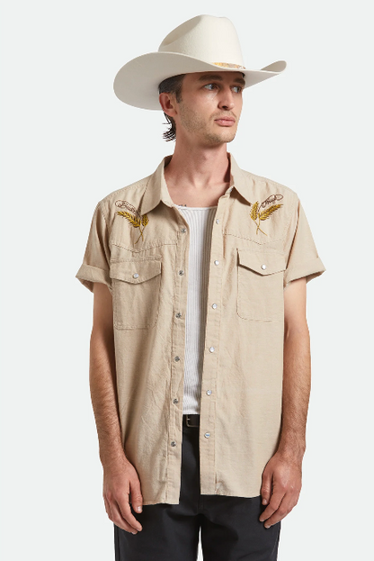 Brixton S/S Ford Western Shirt Khaki