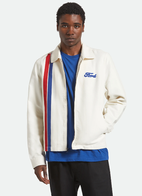 Brixton Ford Number One Garage Jacket Wimbledon White