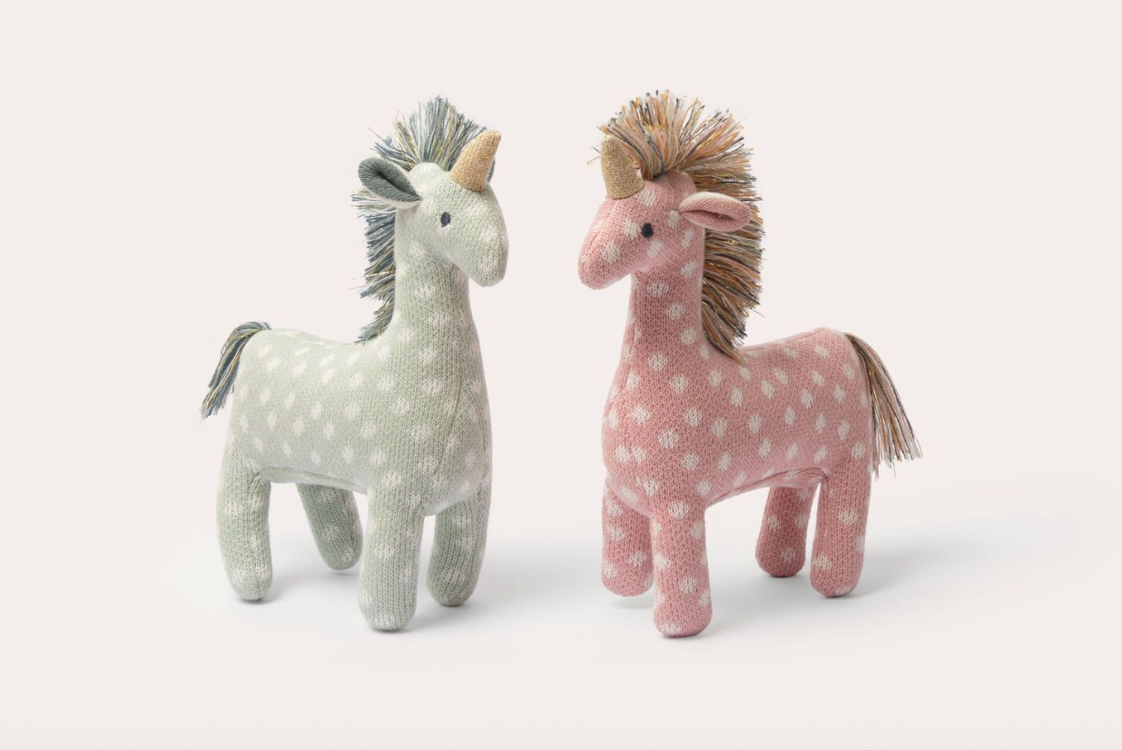 Unicorn Knit Rattle Toy