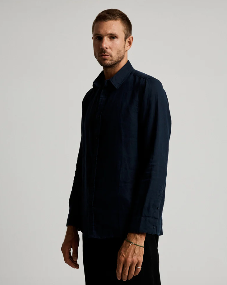 Mr Simple Linen Long Sleeve Shirt