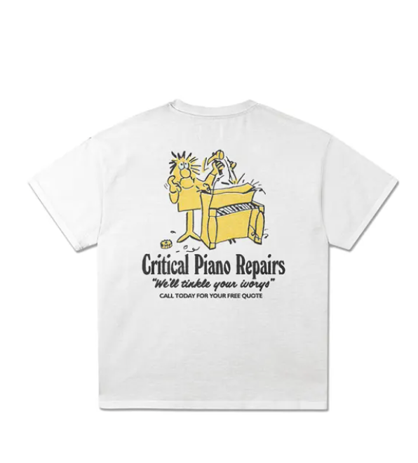 TCSS Piano Repairs Tee Vintage White