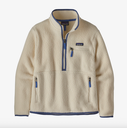 Womens Retro Pile Fleece Marsupial Pullover