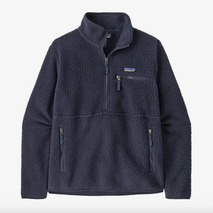 Womens Retro Pile Fleece Marsupial Pullover