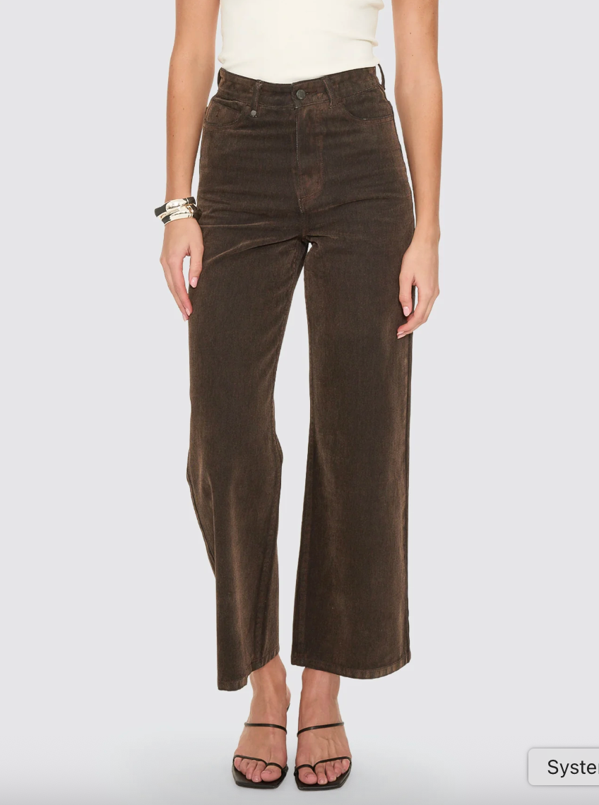 Holly High Rise Flocked Denim Jean