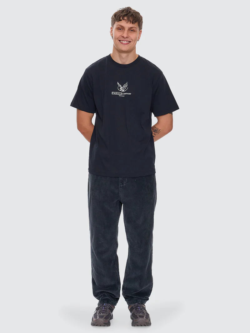 Thrills Slacker Relaxed Cord Jean Ebony
