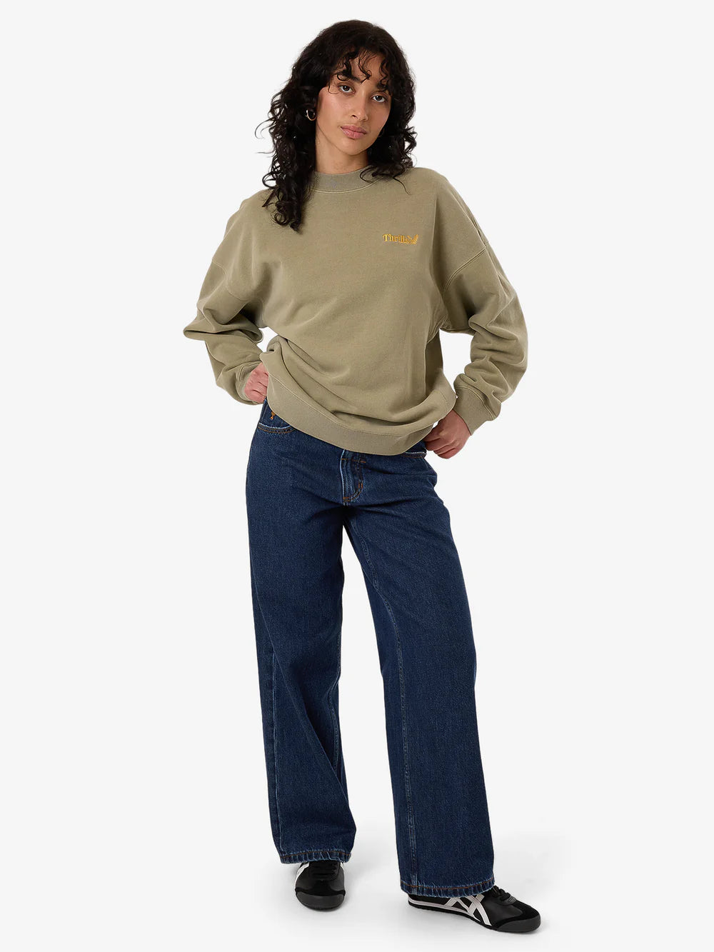 Thrills Workwear Cocoon Panel Crew Eucalyptus