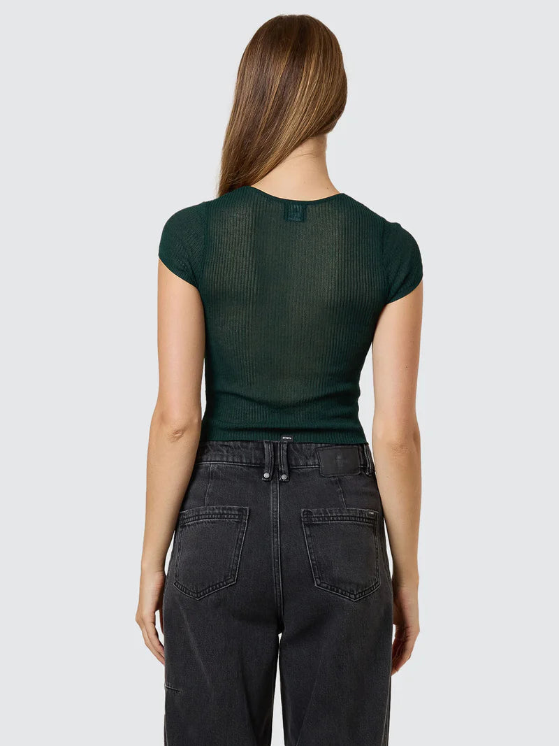Thrills Dissolve My Mind Knit Top Vista Green